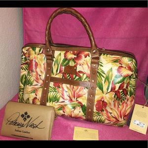 Patricia Nash Leather Travel Duffel Tote BNWT